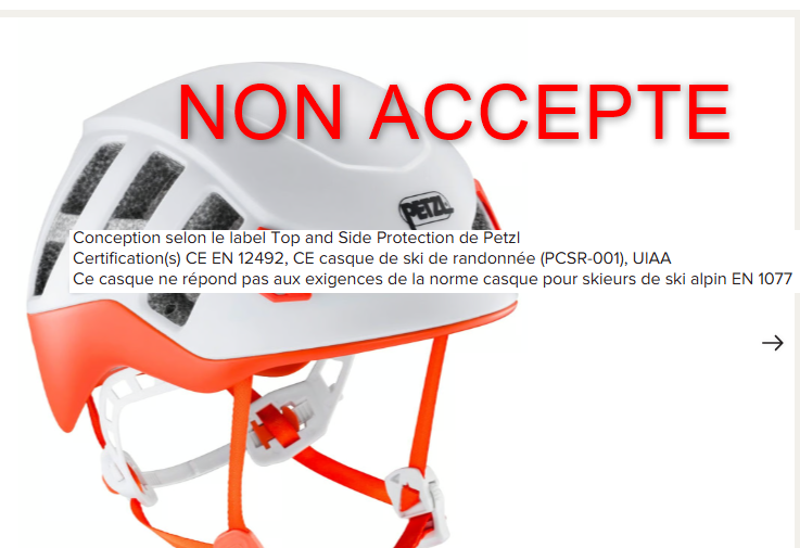 Exemple de casque certifié multinorme non certifié pour la pratique du cyclisme.