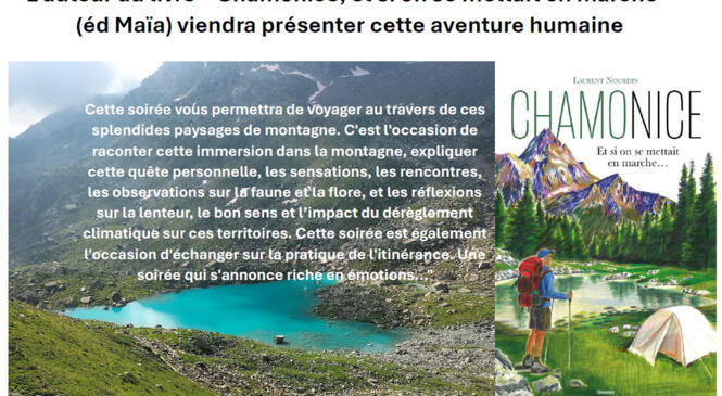 Soirée rencontre & témoignage : Chamonice, et si on se mettait en marche image article