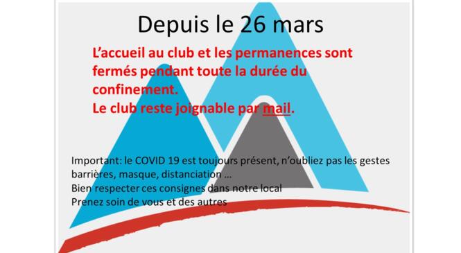CONFINEMENT Fermeture des permanences image article