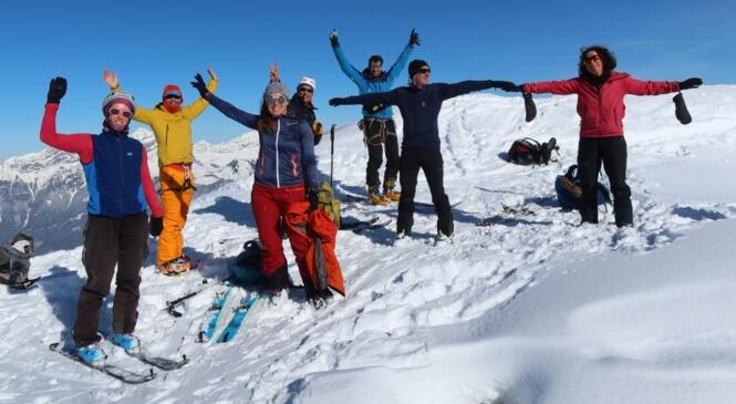 Le cycle ski alpi sur le toit de l'Europe occidentale image article