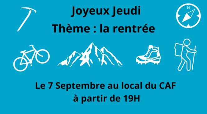 JOYEUX JEUDI C'EST LA RENTREE ... image article