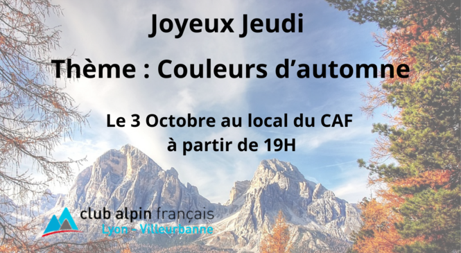 JOYEUX JEUDI C'EST L'AUTOMNE ... image article