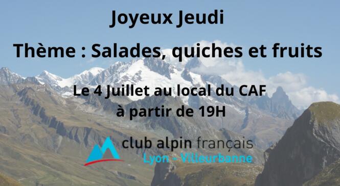 JOYEUX JEUDI : SALADES, QUICHES ET FRUITS image article